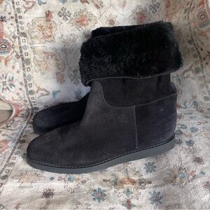 Salvatore Ferragamo Black Suede Winter Boots